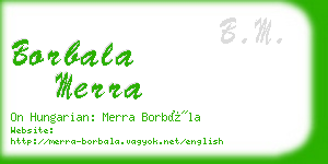 borbala merra business card